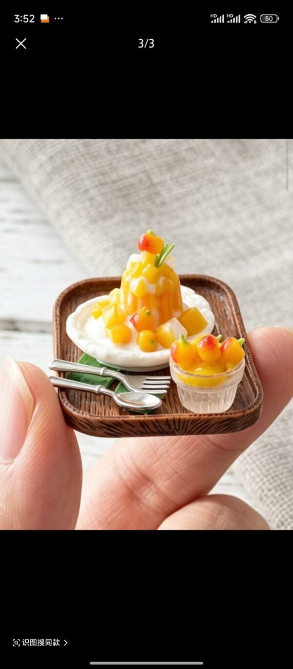 Handmade Miniature Dessert - Tropical Mango Bliss Jelly Cup (Non-Edible)