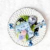Handmade Miniature Dessert - Wild Blueberry & Rose Patisserie Slice (Non-Edible)