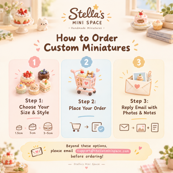 Custom Miniature Cake and Food Art (Handcrafted to Order)