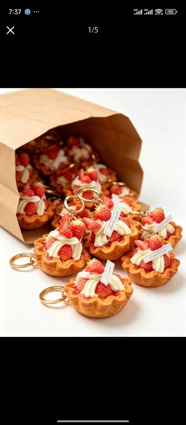 Artisan Bakery Pastry Bag Charm & Keychain (Non-Edible)