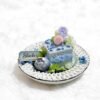 Handmade Miniature Dessert - Wild Blueberry & Rose Patisserie Slice (Non-Edible)