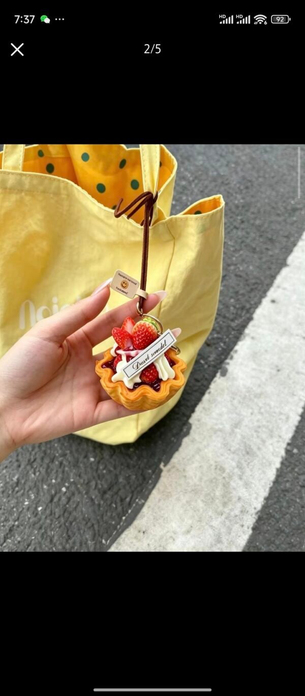 Artisan Bakery Pastry Bag Charm & Keychain (Non-Edible)