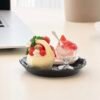 Handmade Miniature Dessert - Strawberry Set (Dollhouse Decor, Non-Edible)